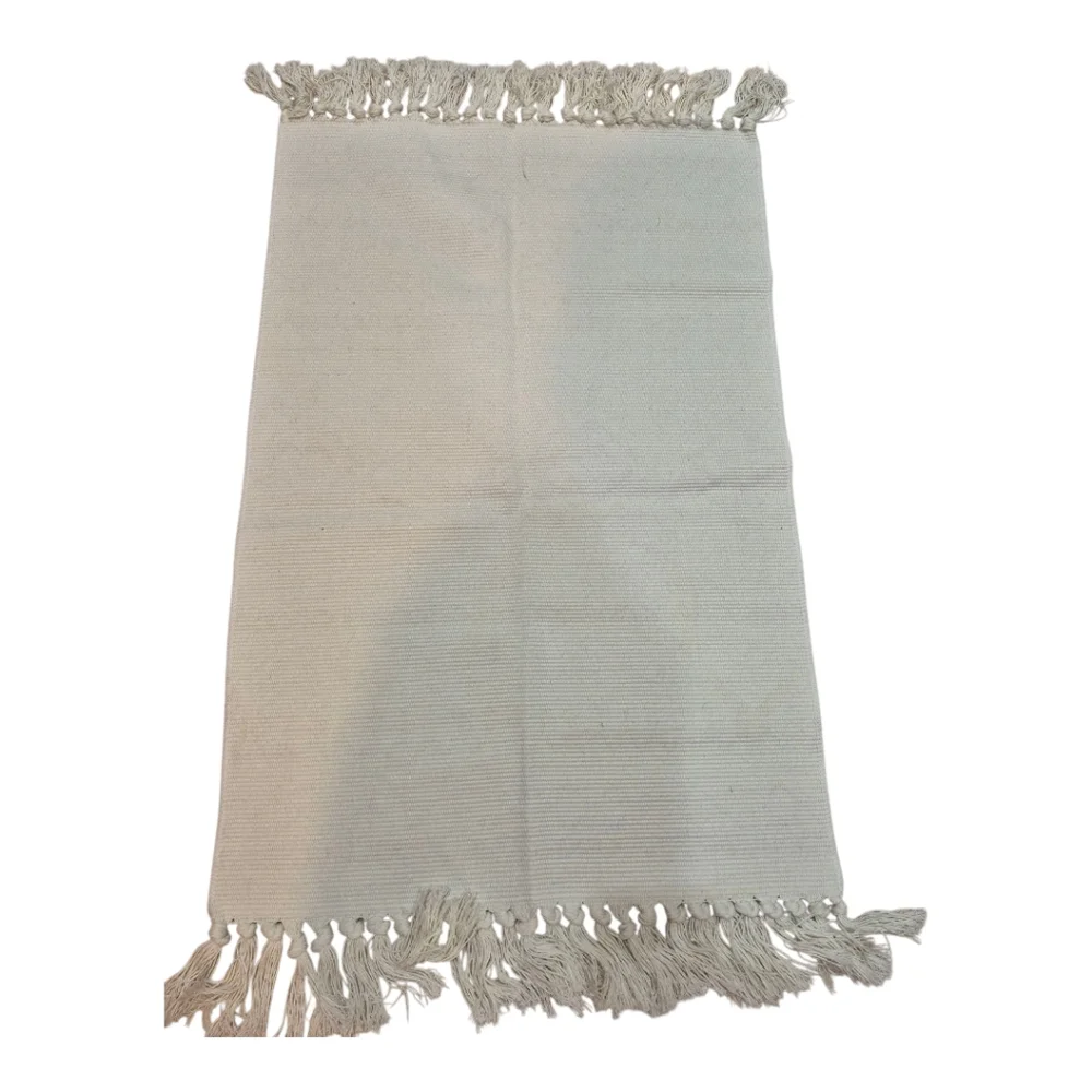 Boho Throw Rug White And Gray